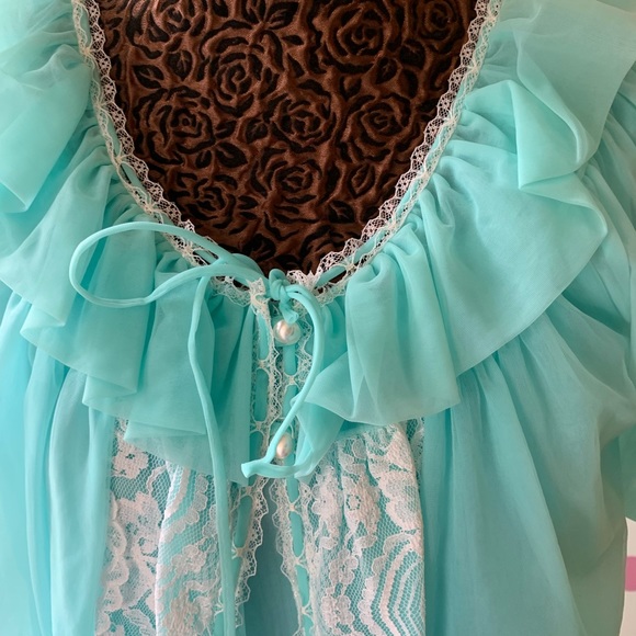 Vintage 1960’s D’Orsay Nylon Chiffon Peignoir Sleep Set - Picture 2 of 8